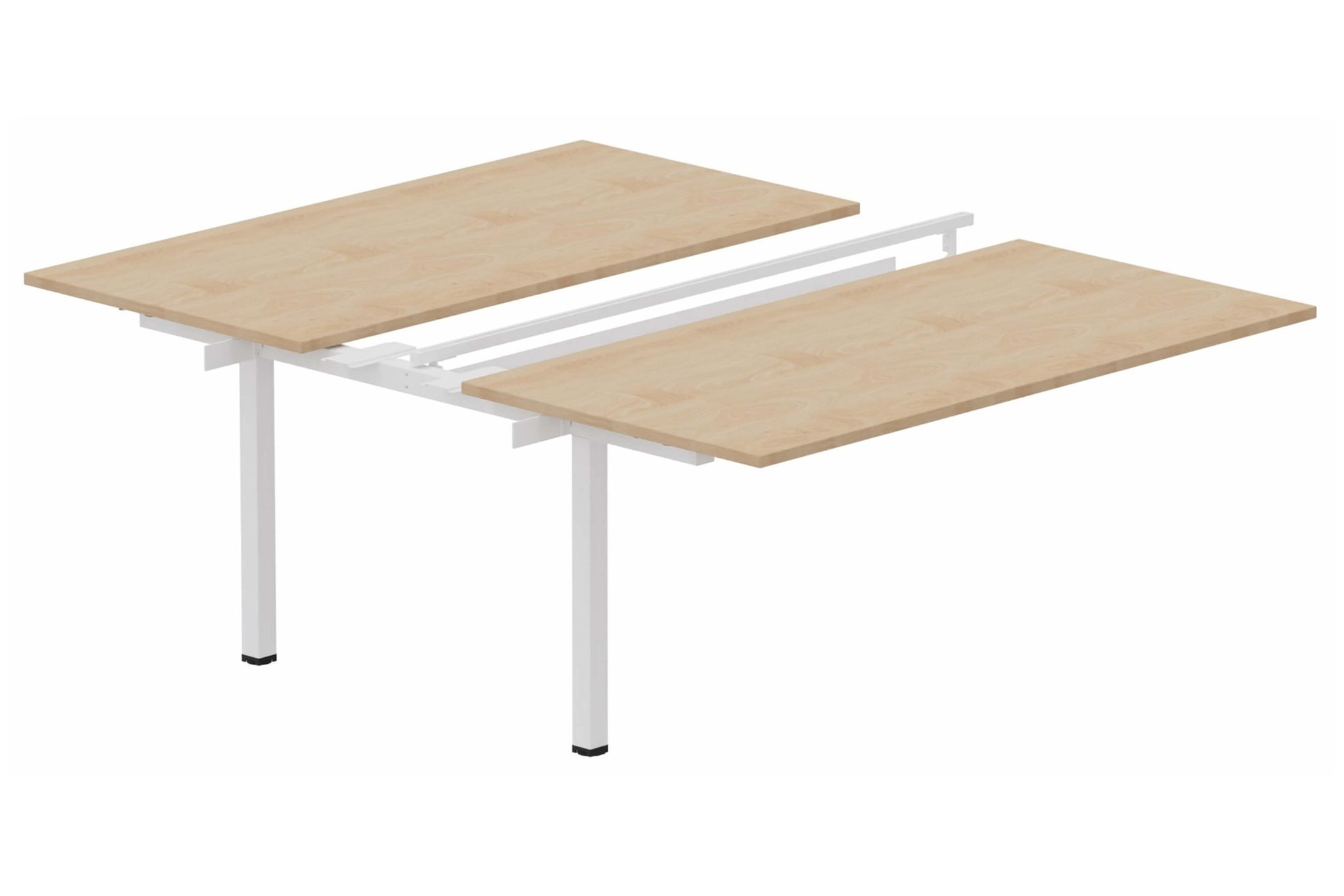 K3 Bench suivant 2 plateaux coulissants 160x80cm encombrement 160x165cm hêtre/blanc