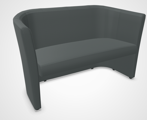 CANAPES - 2 places - CLUB fauteuil 2 places. simili cuir anthracite -