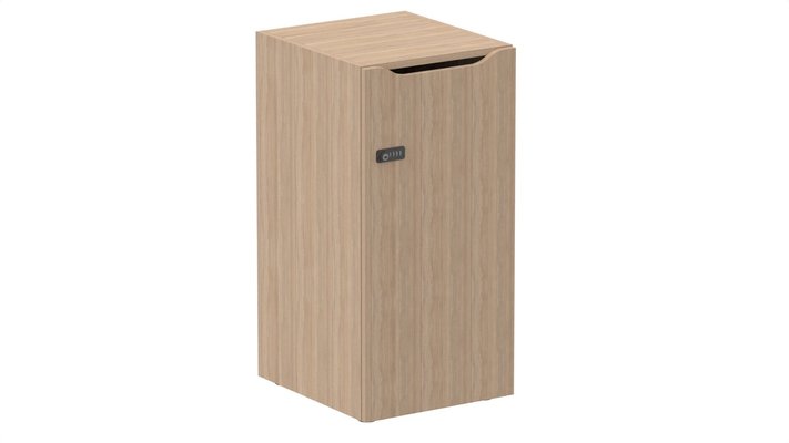 CASIERS - 1 case - Meuble à cases H.92xL.45xP.50cm - 1 case H86cm. porte avec découpe en partie haute. serrure à code