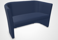 CLUB canapé 2 places, simili cuir V coloris bleu marine