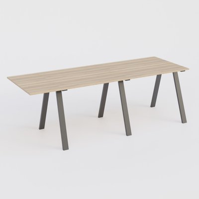 [Pas de famille] - [Pas de sous famille] - Table Keops Métal 340x120 cm de profondeur et hauteur 109 cm . Plateau épaisseur 25mm.