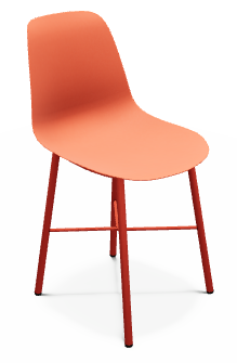 CHAISES ET TABOURETS - Pour tables standards, ht 75 cm, piétement 4 pieds - DIXIE Chaise L.44xP.55xH.82cm-hauteur assise 46cm