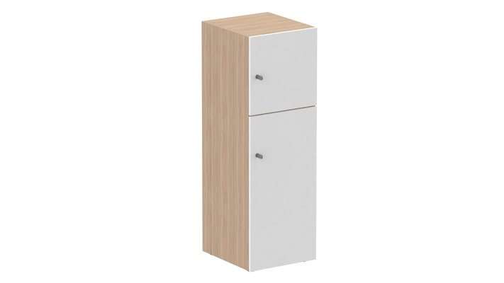 CASIERS - 2 cases - Meuble à cases H.137xL.45xP.50cm - 2 cases : 1 x H86cm (en bas) + 1 x H43cm. portes pleine. serrure à clé