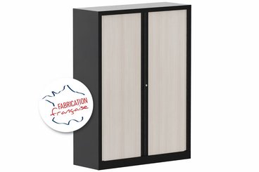 [Pas de famille] - [Pas de sous famille] - Armoire à rideaux H160xL120cm 3 tablettes
