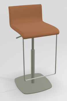 CHAISES ET TABOURETS - Réglables en hauteur - COCKTAIL Tabouret -Finitions : MOSAIC OCRE (M318) / PIETEMENT EPOXY : structure coloris TAUPE MAT (EP87)