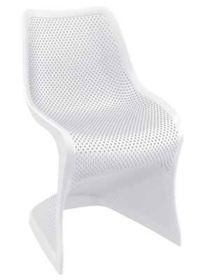 POLYPROPYLENE - CHAISES  - ST TROP-Chaise design en polypropylène ajourée renfoncée en fibre de verre -Finition blanc