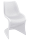 ST TROP-Chaise design en polypropylène ajourée renfoncée en fibre de verre -Finition blanc