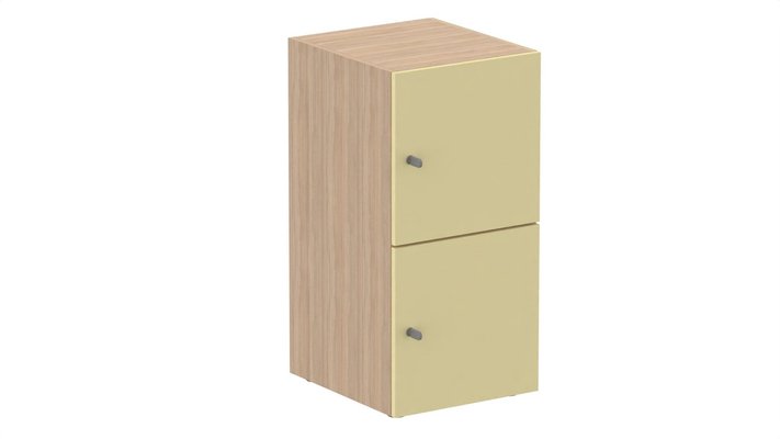 CASIERS - 2 cases - Meuble à cases H.92xL.45xP.50cm - 2 cases H43cm. portes pleine. serrure à clé