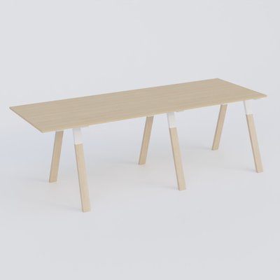 [Pas de famille] - [Pas de sous famille] - Table Keops Bois 340x120 cm de profondeur et hauteur 109 cm . Plateau épaisseur 25mm.
