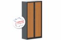 Armoire à rideaux H198xL100cm 4 tablettes