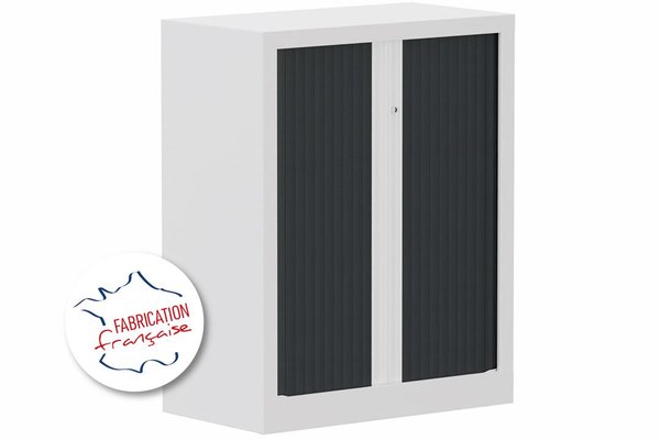 [Pas de famille] - [Pas de sous famille] - Armoire à rideaux H100xL80cm 2 tablettes