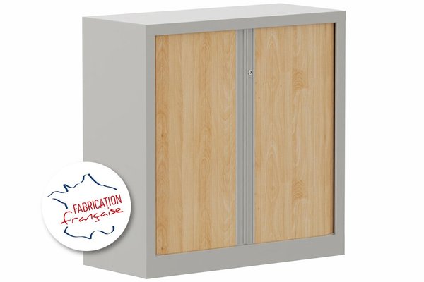 [Pas de famille] - [Pas de sous famille] - Armoire à rideaux H100xL100cm 2 tablettes