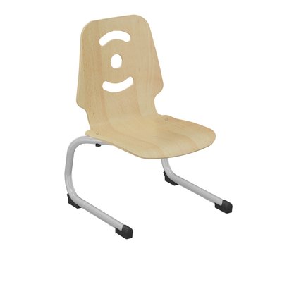 SCOLAIRE - Decouvrir - Chaise GIPSY II coque C13 Happy bois Blueprotech® pièt. alu époxy - T1