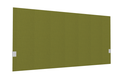 SECRET Panneau-écran acoustique H74cm pour poste solo L.140cm. 2 faces tissu STEP coloris vert. pinces de fixation réglables en hauteur coloris aluminium