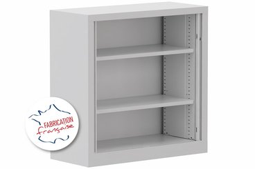 [Pas de famille] - [Pas de sous famille] - Armoire à rideaux H100xL100cm 2 tablettes