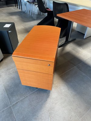 DESTOCKAGE - Rangements - Caisson de bureau profondeur 80 cm, 2 tiroirs finition merisier