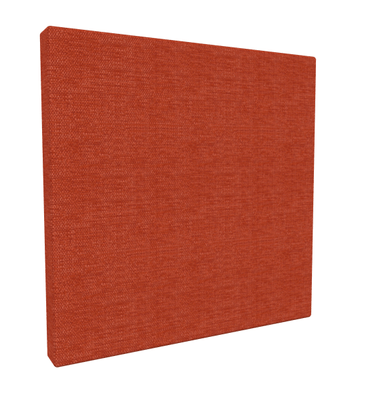 PANNEAUX ACOUSTIQUES - Pour plafond ou mur suspendu - SQUARE panneau acoustique L.40xP.40cm ép. 40mm. tissu BERTA coloris rouge
