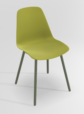 CHAISES ET TABOURETS - Pour tables standards, ht 75 cm, piétement 4 pieds - PETALE Chaise L.44xP.53.5xH.80.5cm-hauteur assise 47cm