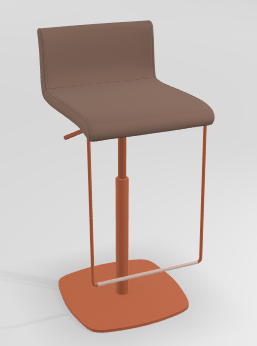 CHAISES ET TABOURETS - Réglables en hauteur - COCKTAIL Tabouret -Finitions : MOSAIC PINK (M330) / PIETEMENT EPOXY : structure coloris ROSE MAT (EP30)