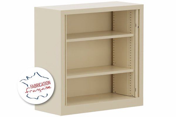 [Pas de famille] - [Pas de sous famille] - Armoire à rideaux H100xL100cm 2 tablettes