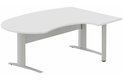 K1 VDF métal compact 90° manager 190x141x104x60cm sur pied de soutien, plateau blanc, structure aluminium