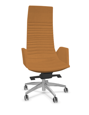 DIRECTION - Fauteuils - KI fauteuil manager haut dossier avec accotoirs tapissés. piétement 5 branches en aluminium poli
