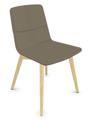 FAUTEUILS/POUFS - 4 pieds bois - MELODY chaise 4 pieds bois frêne naturel Revêtement valencia