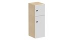 Meuble à cases H.137xL.45xP.50cm - 2 cases : 1 x H86cm (en bas) + 1 x H43cm. portes pleine. serrure à code