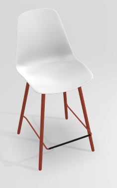 CHAISES ET TABOURETS - Pour tables hauteur 90 cm - PETALE Chaise haute L.46xP.51.5xH.101.5cm-hauteur assise 65.5cm