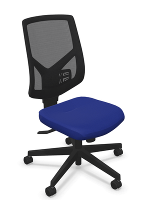 [Pas de famille] - [Pas de sous famille] - OPERA Siège bureautique, soutien lombaire et glissière d'assise - Tissu bondai BLEU FONCE BNC