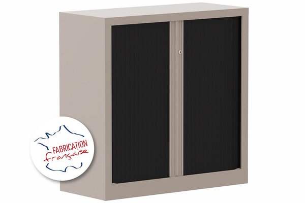 [Pas de famille] - [Pas de sous famille] - Armoire à rideaux H100xL100cm 2 tablettes