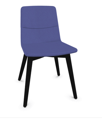 FAUTEUILS/POUFS - 4 pieds bois - MELODY chaise 4 pieds bois frêne teinté noir