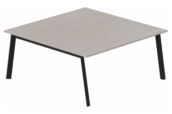 TABLES DE REUNION - Carrée - K8 plan carré 165x165cm. plateau acacia. structure noir