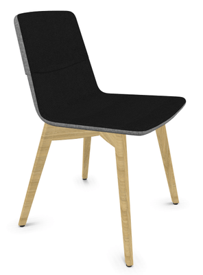 FAUTEUILS/POUFS - 4 pieds bois - MELODY chaise 4 pieds bois frêne naturel
