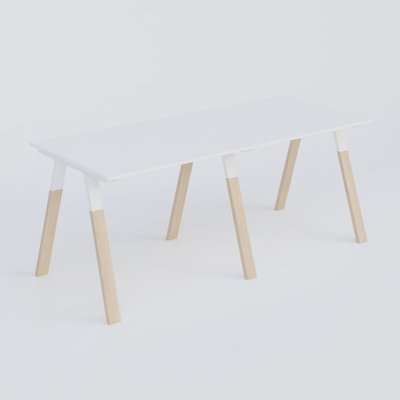 [Pas de famille] - [Pas de sous famille] - Table Keops Bois 280x120 cm de profondeur et hauteur 109 cm . Plateau épaisseur 25mm.