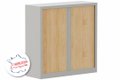 Armoire à rideaux H120xL120cm 2 tablettes