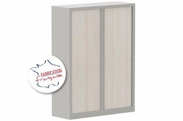 [Pas de famille] - [Pas de sous famille] - Armoire à rideaux H160xL120cm 3 tablettes