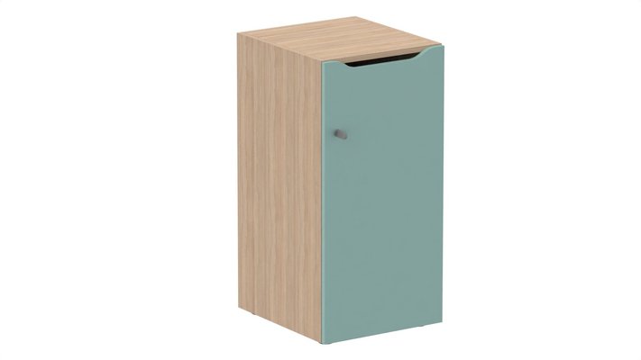 CASIERS - 1 case - Meuble à cases H.92xL.45xP.50cm - 1 case H86cm. porte avec découpe en partie haute. serrure à clé