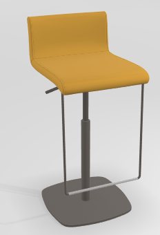 CHAISES ET TABOURETS - Réglables en hauteur - COCKTAIL Tabouret -Finitions : MOSAIC YELLOW (M310) / PIETEMENT EPOXY : structure coloris BRUN FONCE MAT (EP88)