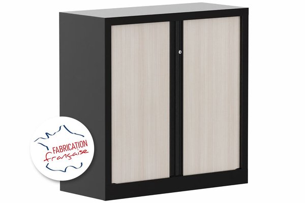 [Pas de famille] - [Pas de sous famille] - Armoire à rideaux H100xL100cm 2 tablettes