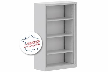 [Pas de famille] - [Pas de sous famille] - Armoire à rideaux H160xL100cm 3 tablettes