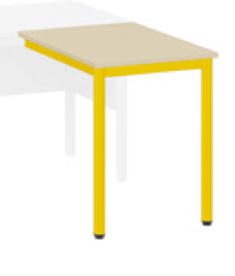 SCOLAIRE - Apprendre - Retour pour chaire de professeur NOVA plat. ép.21 mm strat. chant ABS pièt. époxy - 80x60 cm