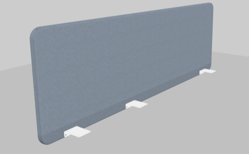 PANNEAUX ECRANS POUR BENCH - Tissu super acoustique - Panneau-écran SUPER ACOUSTIQUE BENCH. L.180xH.53cm. tissu Lucia gris clair