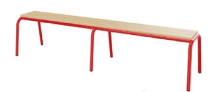 SCOLAIRE - Apprendre - Banc MOLY hêtre massif vernis incolore pièt. époxy - L160 cm - T6