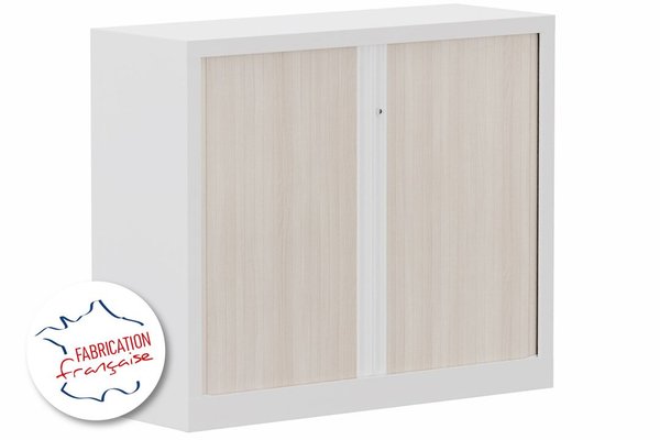 [Pas de famille] - [Pas de sous famille] - Armoire à rideaux H100xL120cm 2 tablettes
