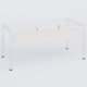 Voile de fond mélamine L.140xH.30cm, décor blanc fixation aluminium
