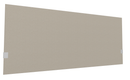 SECRET Panneau-écran acoustique H74cm pour poste solo L.160cm. 2 faces tissu LUCIA coloris cappucccino. pinces de fixation réglables en hauteur coloris aluminium