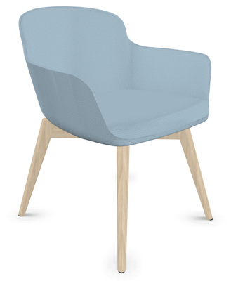 TABLES BASSES - Pieds bois - NAPOLEON Siège Lounge coque polyuréthane moulée tapissée Step L15