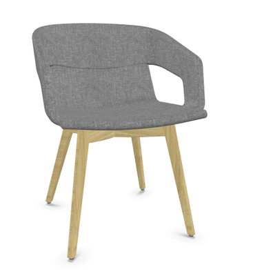 FAUTEUILS/POUFS - 4 pieds bois - MELODY fauteuil 4 pieds bois frêne naturel
