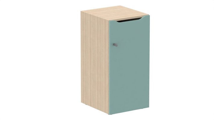 CASIERS - 1 case - Meuble à cases H.92xL.45xP.50cm - 1 case H86cm. porte avec découpe en partie haute. serrure à clé